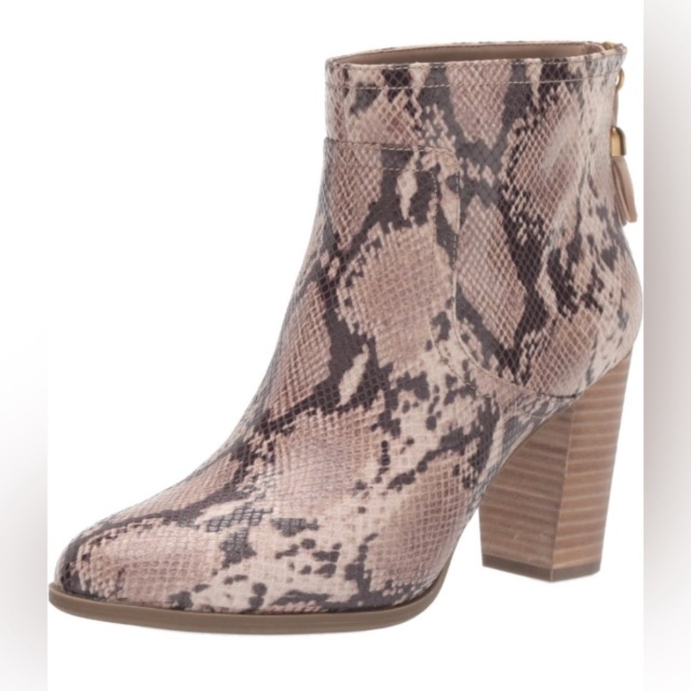 Anne Klein Snake-Print Ankle Boot